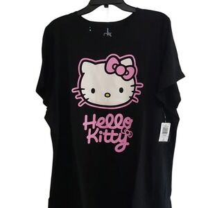 Torrid Hello Kitty Graphic T Shirt Black‎ Pink 3X Short Sleeve NEW